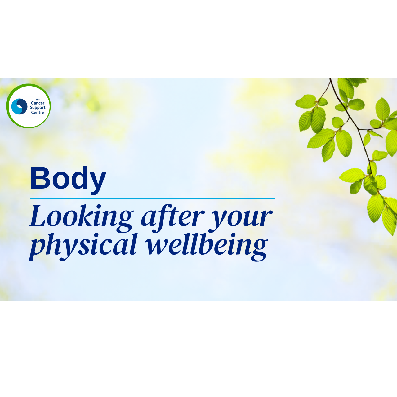 Body - Looking after your physical wellbeing - The Cancer Support ...